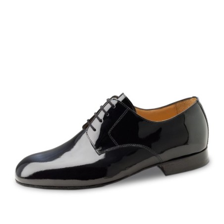 Lecce 28040 - Chaussures de danse en cuir verni noir pour les hommes aux pieds larges - Werner Kern