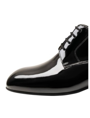 Lecce 28040 - Chaussures de danse en cuir verni noir pour les hommes aux pieds larges - Werner Kern