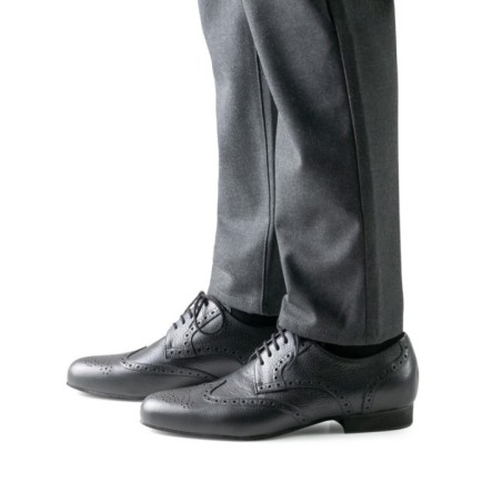 Bormia 28034 - Chaussures de danse noires pour homme en cuir, spéciales pieds larges - Werner Kern