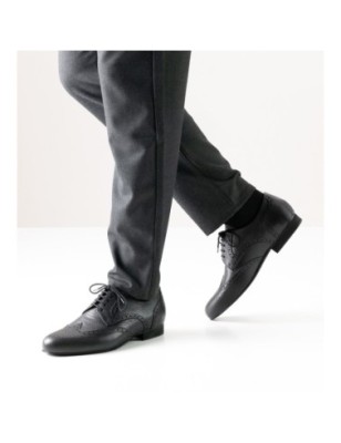 Bormia 28034 - Chaussures de danse noires pour homme en cuir, spéciales pieds larges - Werner Kern