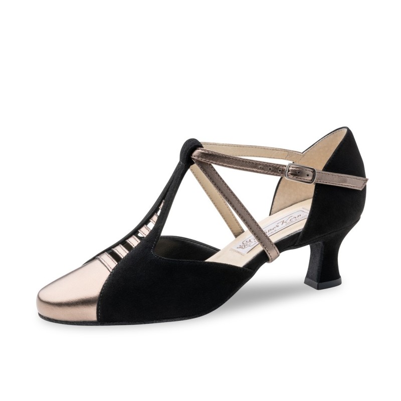 Pippa55 - Chaussures de danse ouvertes à l'avant en nubuck noir - Werner Kern Pippa55 - Chaussures de danse ouvertes à l'avant en nubuck noir - Werner Kern