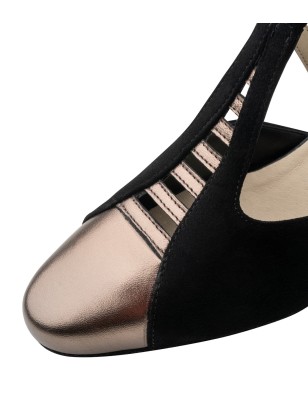 Pippa55 - Chaussures de danse ouvertes à l'avant en nubuck noir - Werner Kern
