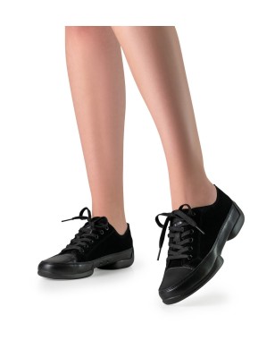 145-pureflex - Baskets pour femme bi-semelle en cuir de couleur noir - Anna Kern