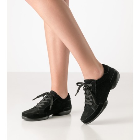 155-pureflex - Baskets pour femme bi-semelle en cuir de couleur noir - Anna Kern
