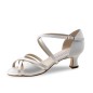 July - Chaussures de danse à talons évasés 5.5 cm en satin blanc - Werner Kern July - Chaussures de danse à talons évasés 5.5 cm en satin blanc - Werner Kern