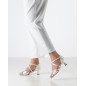 July - Chaussures de danse à talons évasés 5.5 cm en satin blanc - Werner Kern July - Chaussures de danse à talons évasés 5.5 cm en satin blanc - Werner Kern