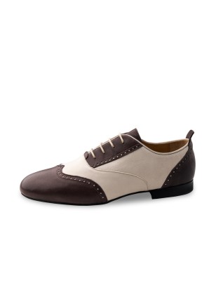 Carrara 28066 - Chaussure de danse ultra-souple brune et crème pour homme - Werner Kern
