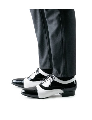 La plata - Chaussures noires et blanches pour homme et laçage 5 trous - Nueva Epoca