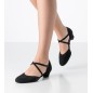 Ronja - Chaussures de danse de salon femme en nubuck noir avec double brides - Werner Kern Ronja - Chaussures de danse de salon femme en nubuck noir avec double brides - Werner Kern