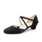 Ronja - Chaussures de danse de salon femme en nubuck noir avec double brides - Werner Kern Ronja - Chaussures de danse de salon femme en nubuck noir avec double brides - Werner Kern