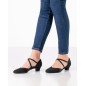 Ronja - Chaussures de danse de salon femme en nubuck noir avec double brides - Werner Kern Ronja - Chaussures de danse de salon femme en nubuck noir avec double brides - Werner Kern