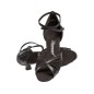 141-087-084 - Chaussures de danse en nubuck noir avec reflets brillants, talon évasé de 6,5cm - Diamant