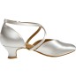 170-013-092 - Chaussure en satin blanc pour mariage talon de 4,2cm,  semelle suède - Diamant