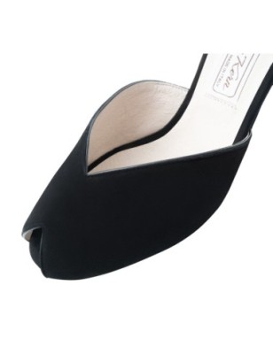 Asta65 - Chaussures de danse ouvertes en daim noir ou gris pour femme - Werner Kern