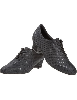199-034-113-V - Chaussures de danse pour l'entrainement noires brillant, modèle VEGAN, semelle Variospin - Diamant