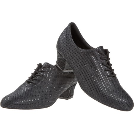 199-034-113-V - Chaussures de danse pour l'entrainement noires brillant, modèle VEGAN, semelle Variospin - Diamant