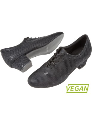 199-034-113-V - Chaussures de danse pour l'entrainement noires brillant, modèle VEGAN, semelle Variospin - Diamant