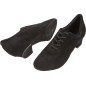 189-234-001 - Chaussure de danse bi-semelle pour femme talon 3,7 cm en nubuck noir - Diamant