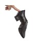 188-234-588 - Chaussure de danse bi-semelle pour femme talon 3,7 cm en cuir noir et néoprène - Diamant