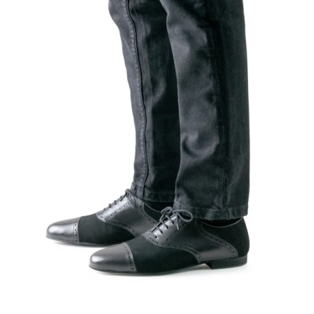 Trieste 28047 - Chaussures de danse noires en nubuck et cuir pour homme - Werner Kern