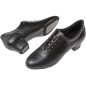 189-134-560 - Chaussures d'entrainement pour danse fermées  en cuir noir talon de 3,7cm Semelle  Variopro - Diamant