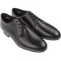 085-075-028 - Chaussures de danse en cuir noir à laçage 4 trous, talons 2cm - Diamant