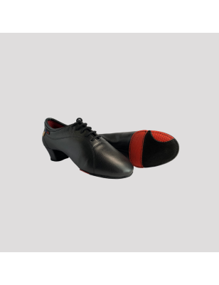 RD3016 Antoine - chaussures compétitions danses latines avec semelle grip rouge et suède talon de 3,8cm - Real Dance