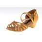 RD7000 Lilly - chaussures danse latine femme bronze semelle grip rouge talon 2,8cm - Real Dance