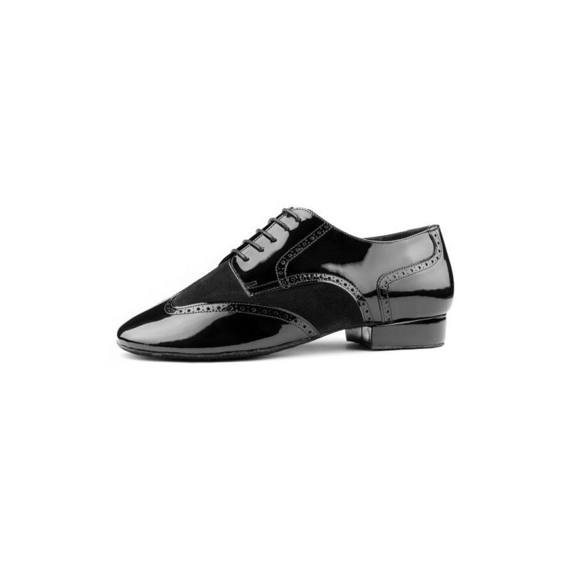 PD042 - Chaussures de tango en vernis noir et vernis noir - PortDance