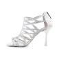 PD803 - Chaussures blanches pour femme avec multiples lanières brillantes - Portdance