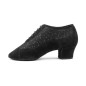 PD701 - Chaussures d'entrainement femme brillante à talon cubain 5cm - Portdance
