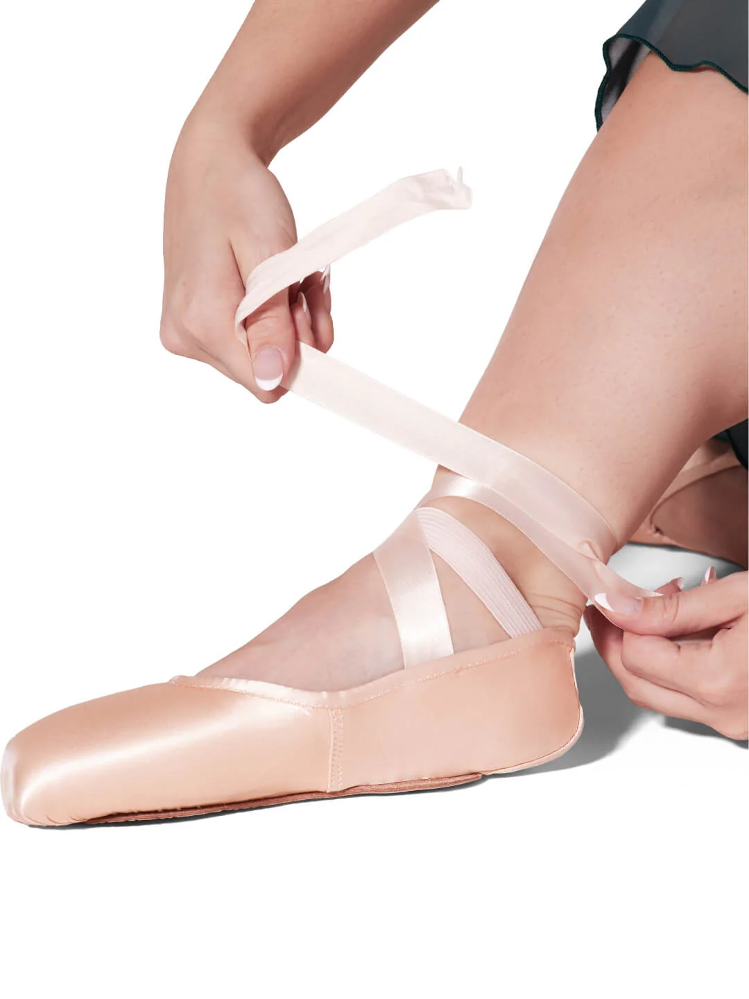 detail pointes danse classique plateau boite satin